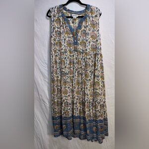 Expressions Afternoon Breeze Floral Sleeveless Midi/Maxi sundress women’s 2X